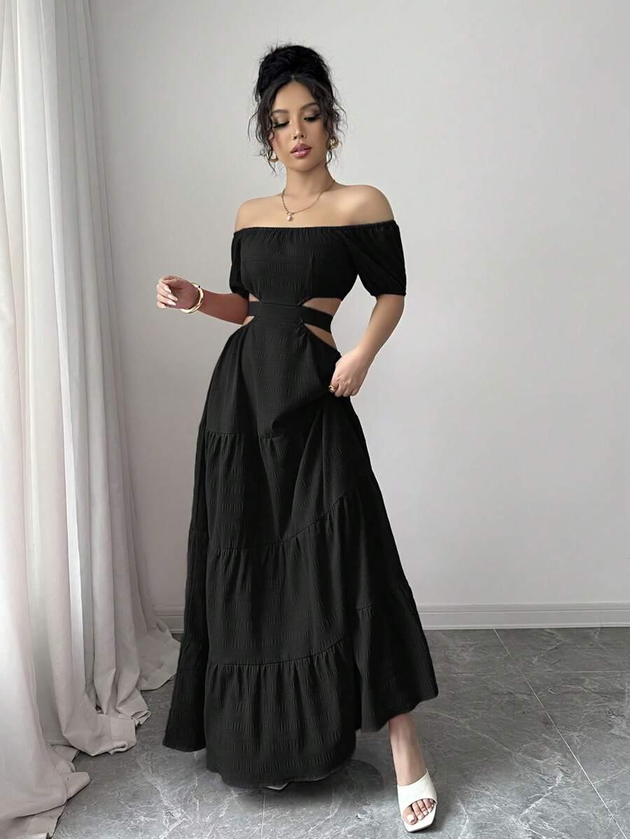 czarna maxi sukienka