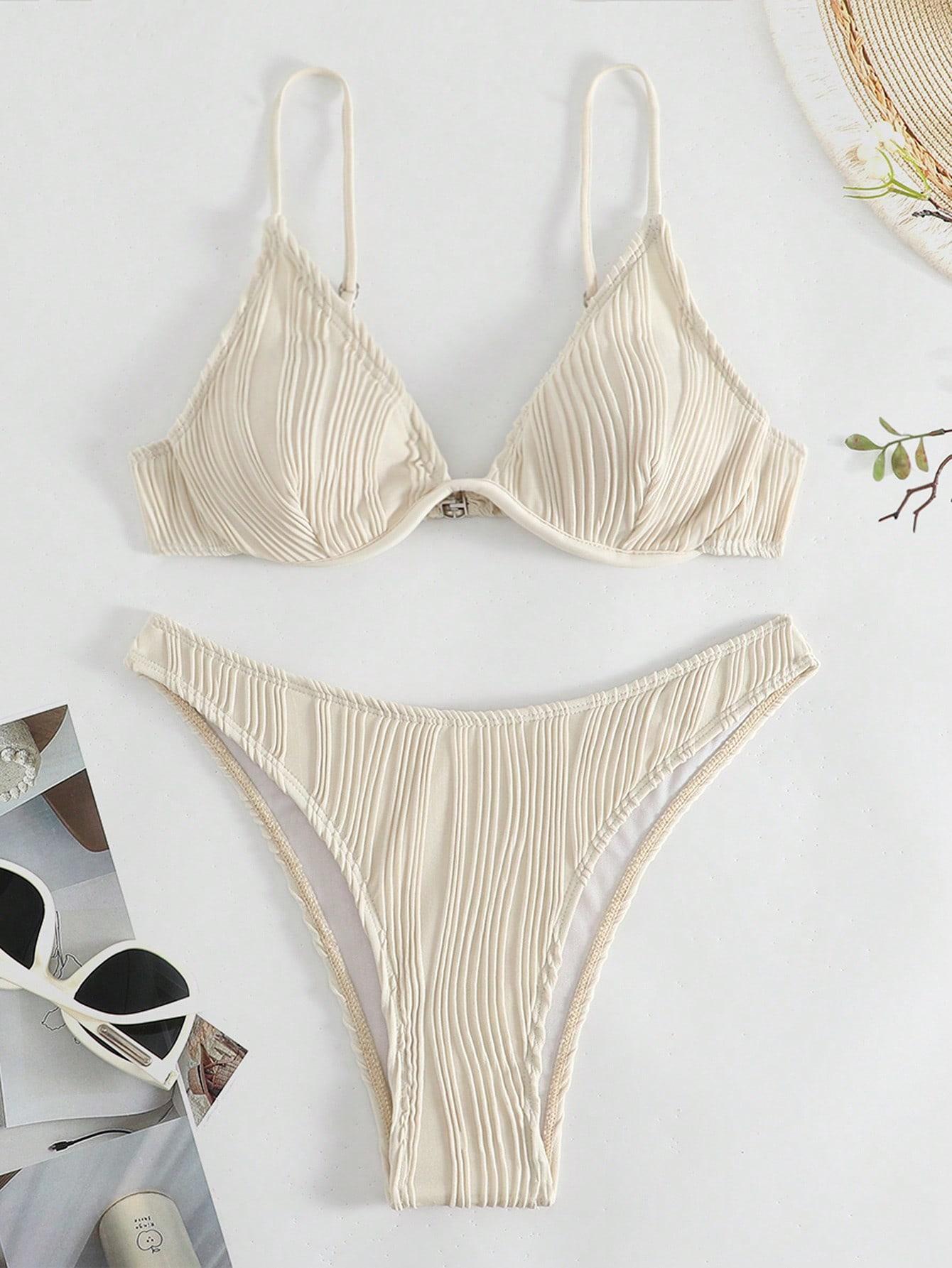 ecru dół od bikini prążki