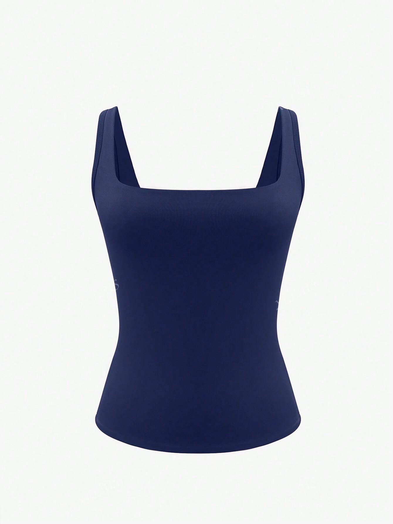 GRANATOWY TOP BASIC