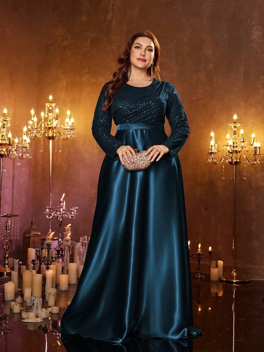 niebieska maxi sukienka