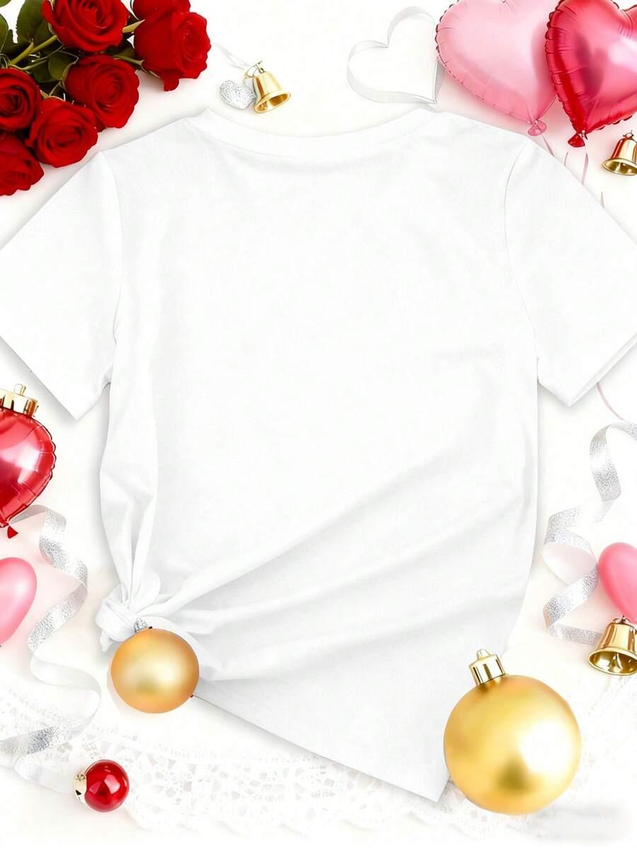 BIAŁY T-SHIRT Z NADRUKIEM