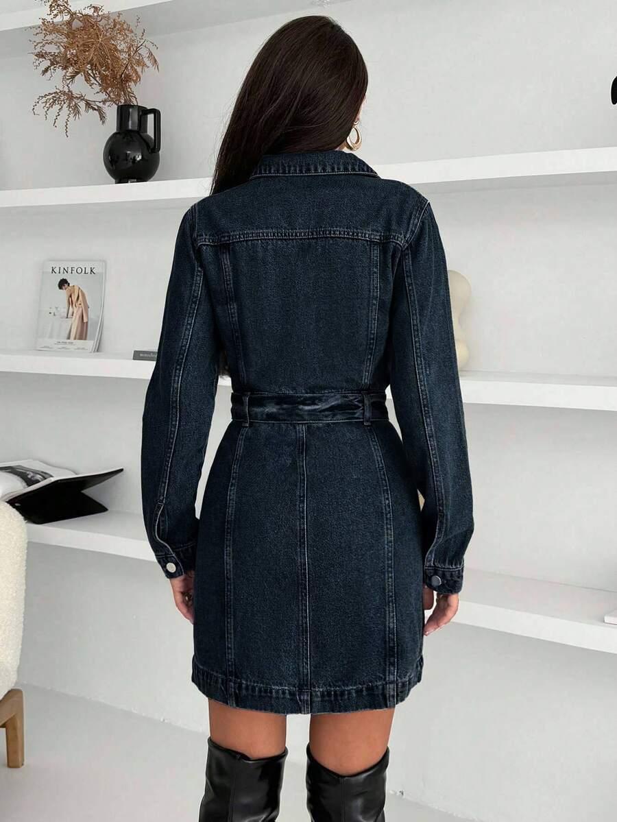 NIEBIESKA SUKIENKA JEANS
