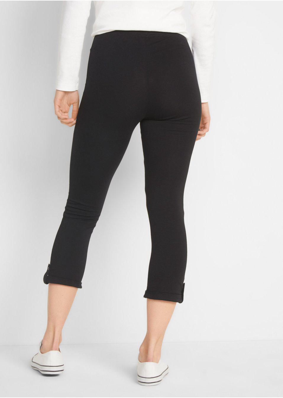 CZARNE LEGGINSY 3/4 NOGAWKA