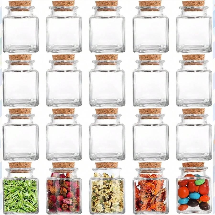 SZKLANE BUTELKI NA PRZYPRAWY 48-PACK