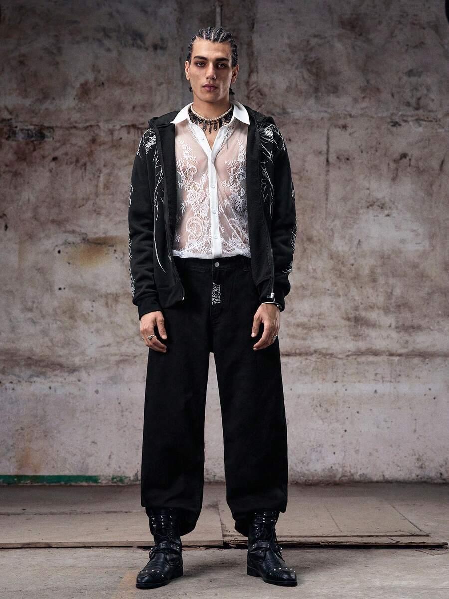 SPODNIE JEANS HAFT
