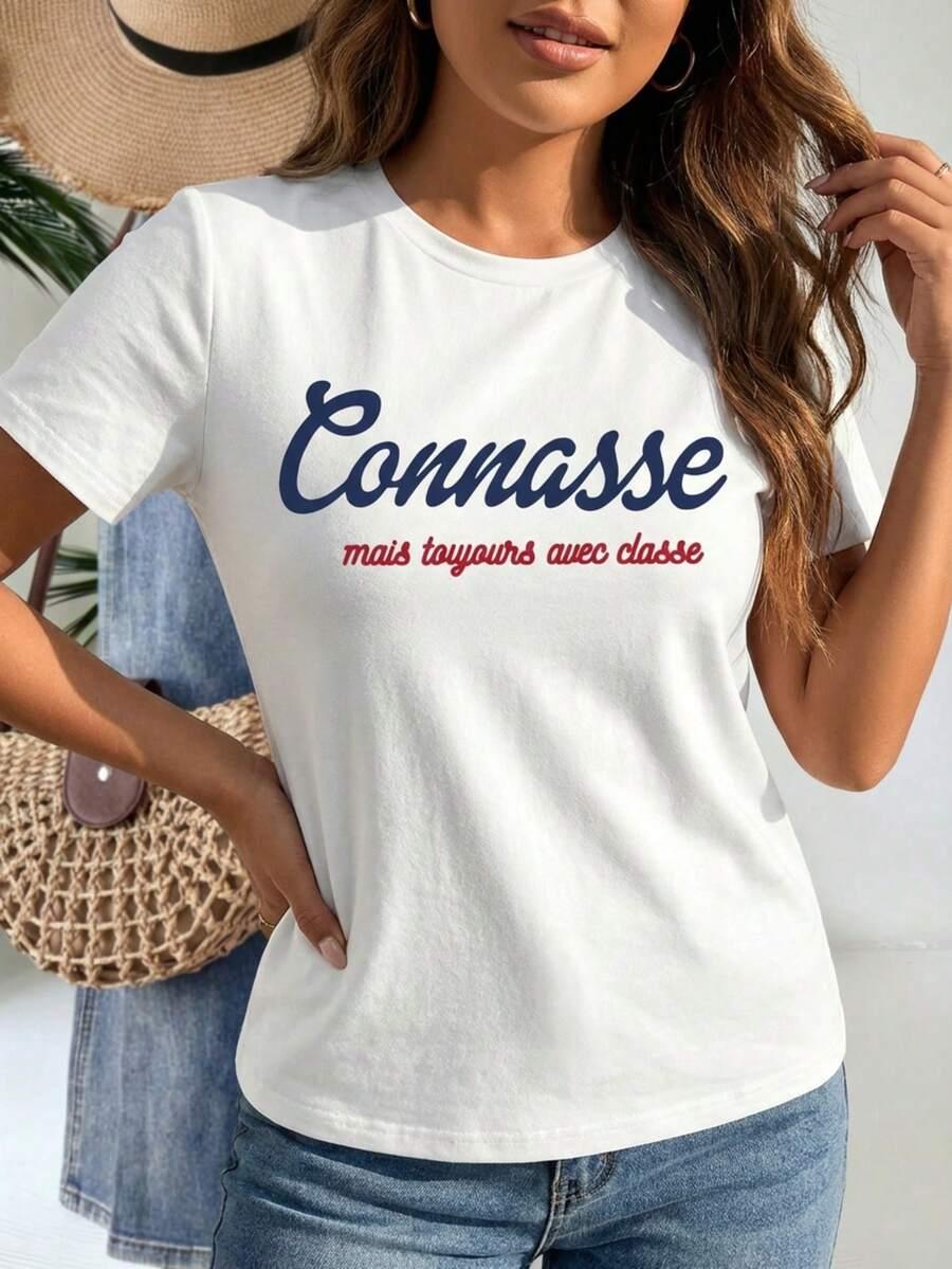 BIAŁY T-SHIRT PRINT 