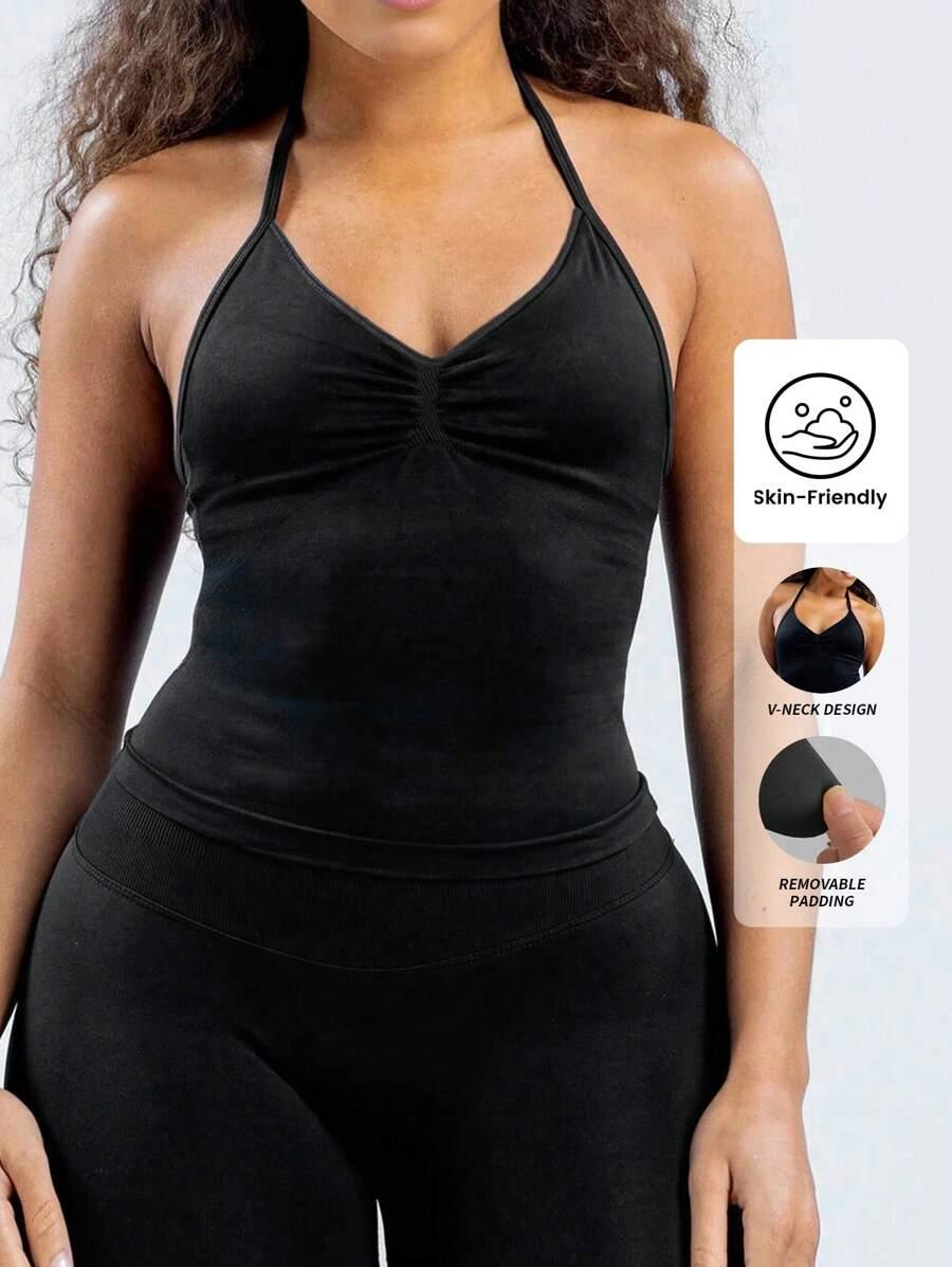 CZARNY SPORTOWY TOP