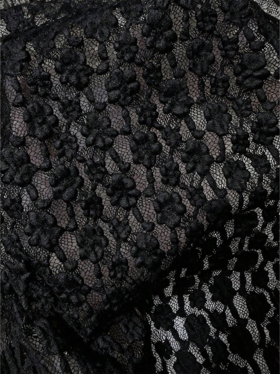 CZARNA MINI SUKIENKA V-NECK