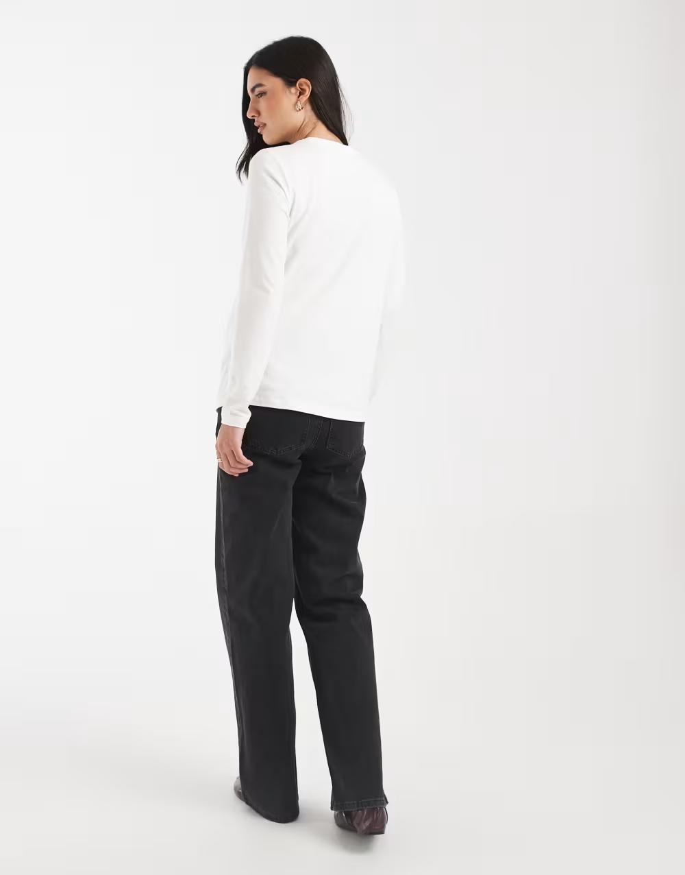 czarne proste spodnie ciążowe jeans