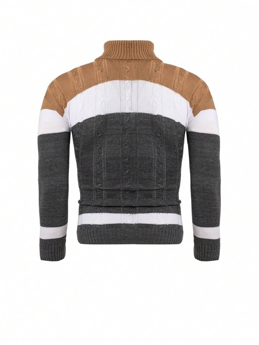 SWETER Z GOLFEM kontrast