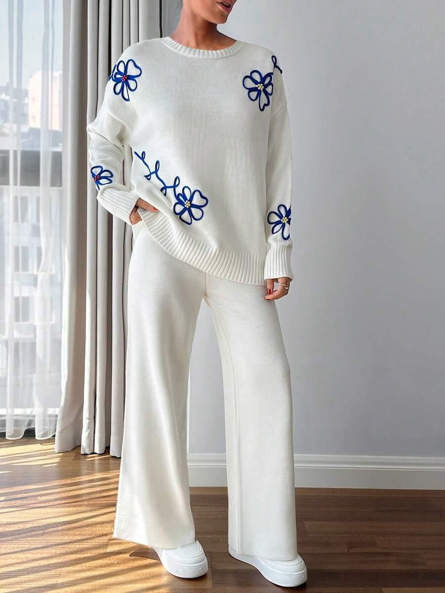 SWETER SPODNIE KOMPLET