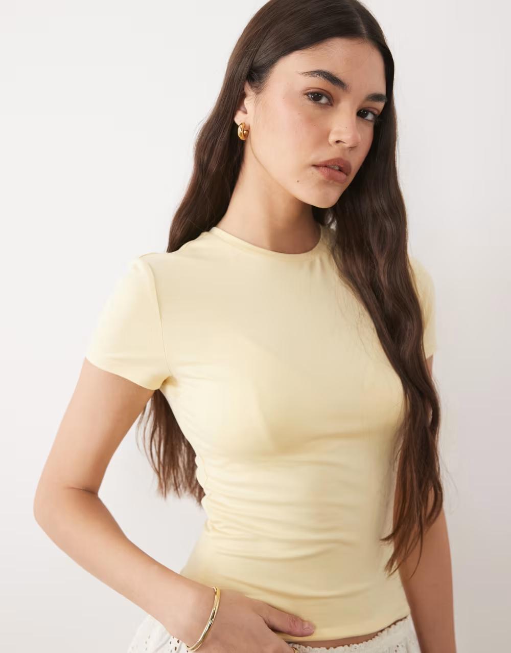 ŻÓŁTY T-SHIRT KRÓTKI RĘKAW