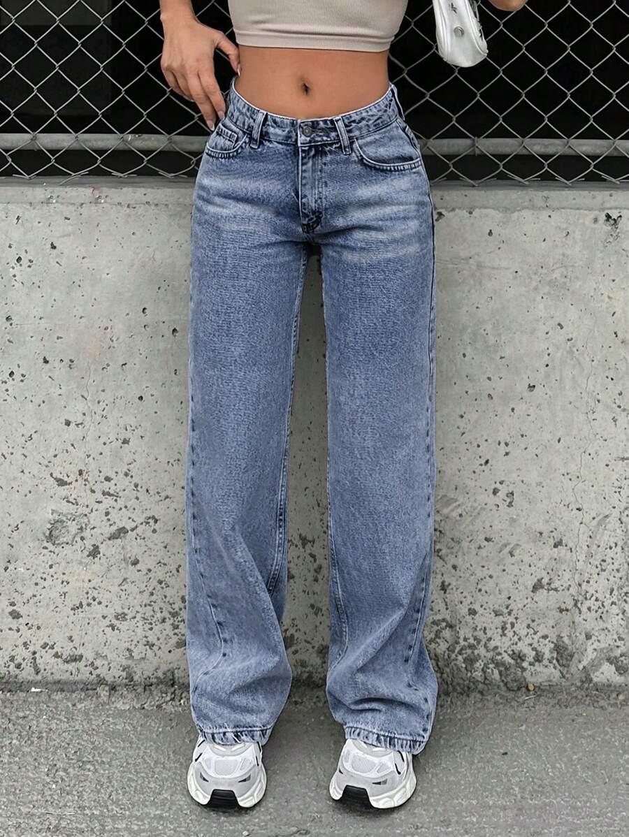NIEBIESKIE SPODNIE JEANS