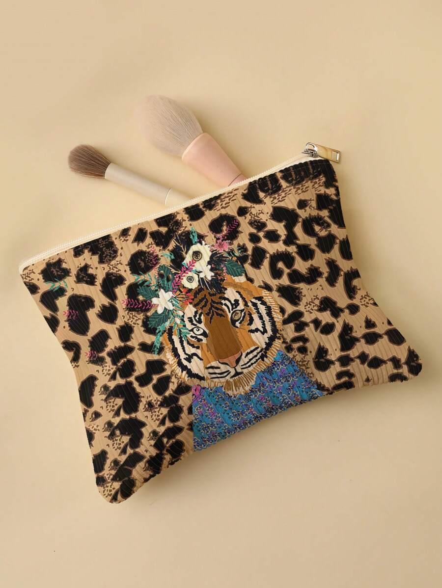 kosmetyczka animal print zip