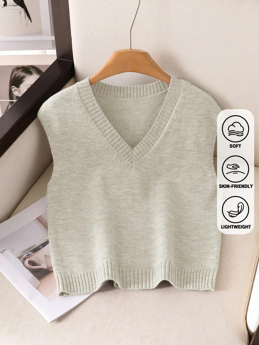 sweter bez rękawów