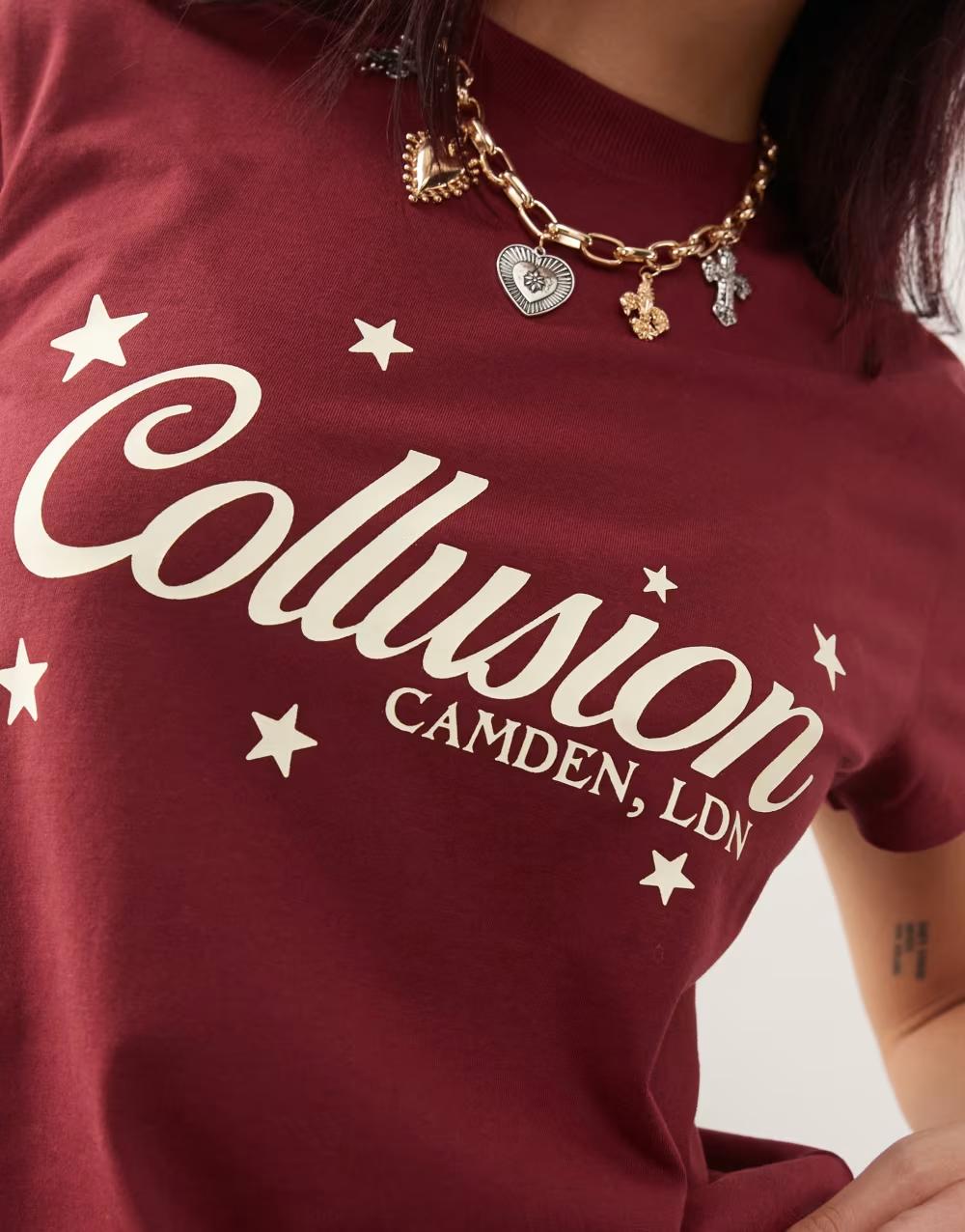 CZERWONY T-SHIRT OKRĄGŁY DEKOLT