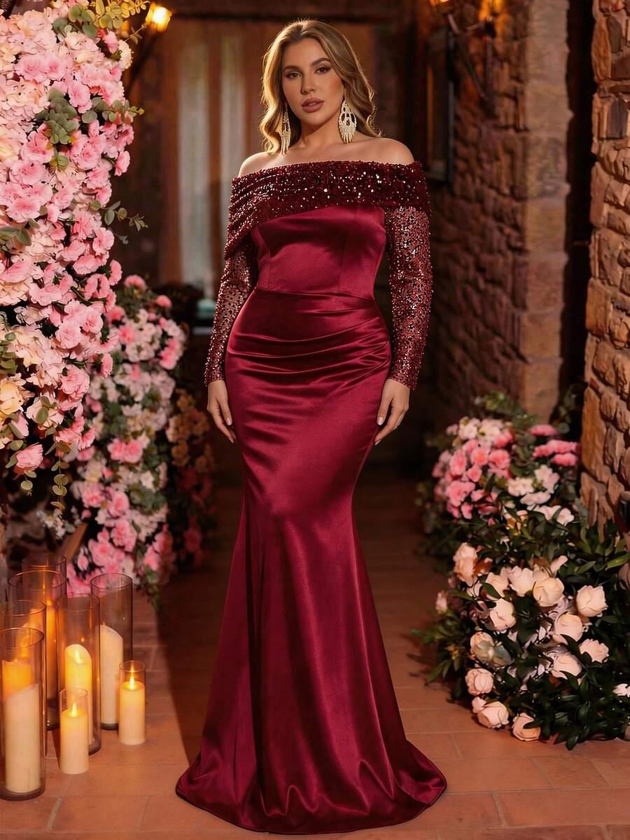 czerwona maxi sukienka