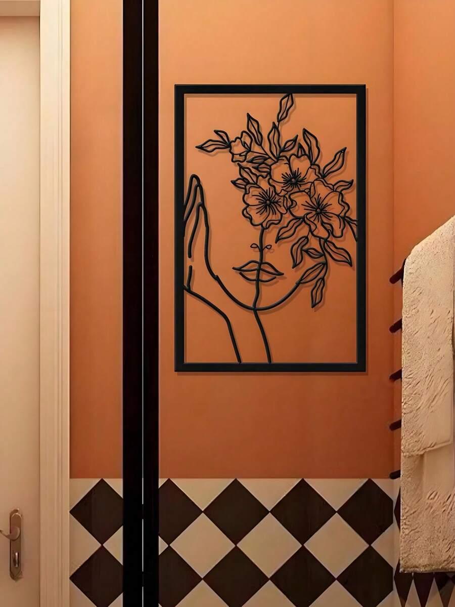 czarna dekoracja naścienna
