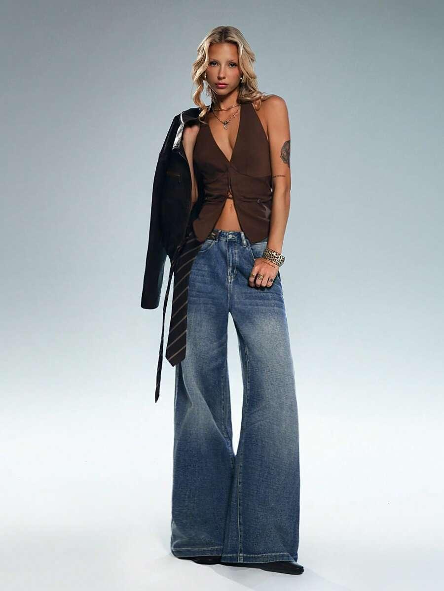 NIEBIESKIE SPODNIE JEANS