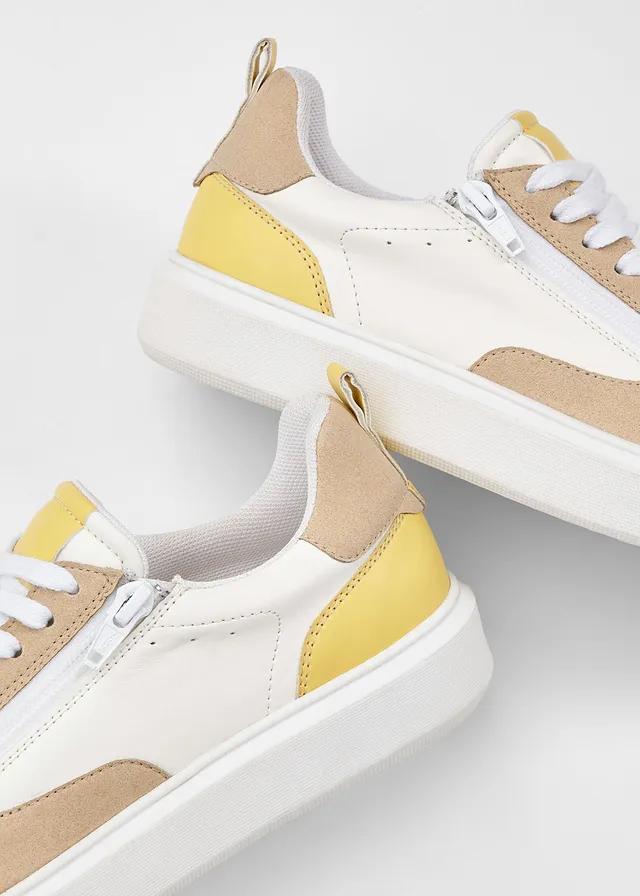 SNEAKERSY BEŻOWE NA PLATFORMIE 