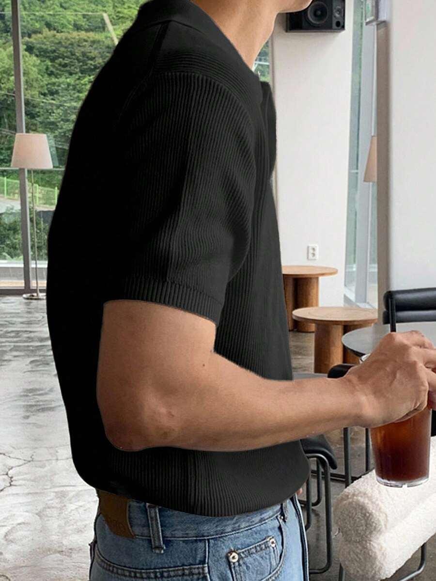 czarna koszulka polo