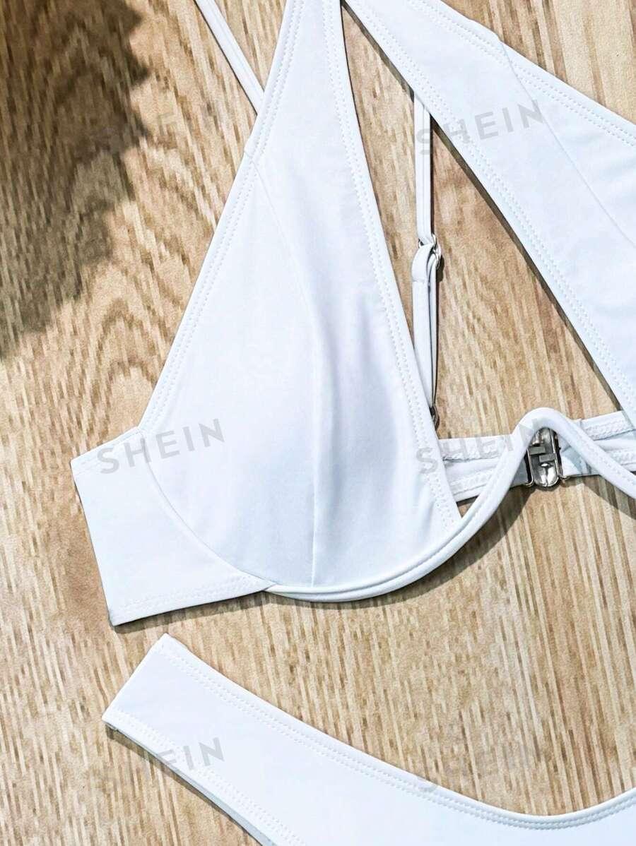 biały dół od bikini