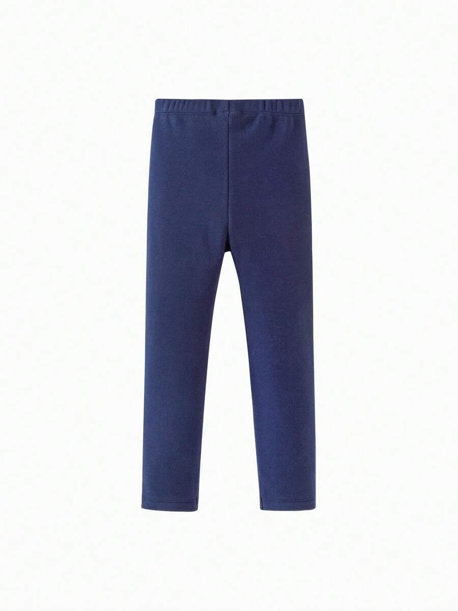 granatowe ocieplane legginsy