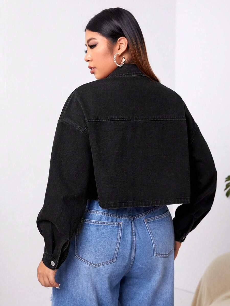 CZARNA KURTKA JEANS