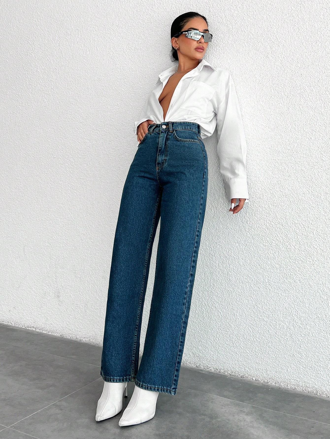 NIEBIESKIE SPODNIE JEANS