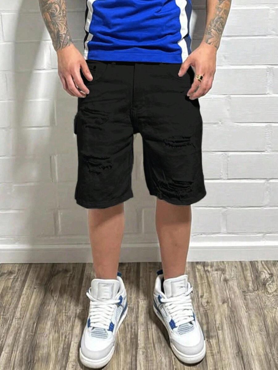 czarne spodenki jeans