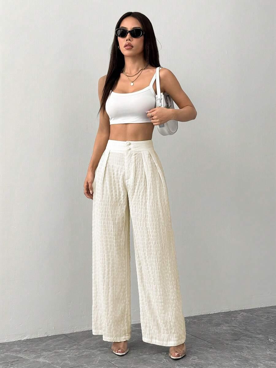 SPODNIE DAMSKIE CASUAL PALAZZO PETITE