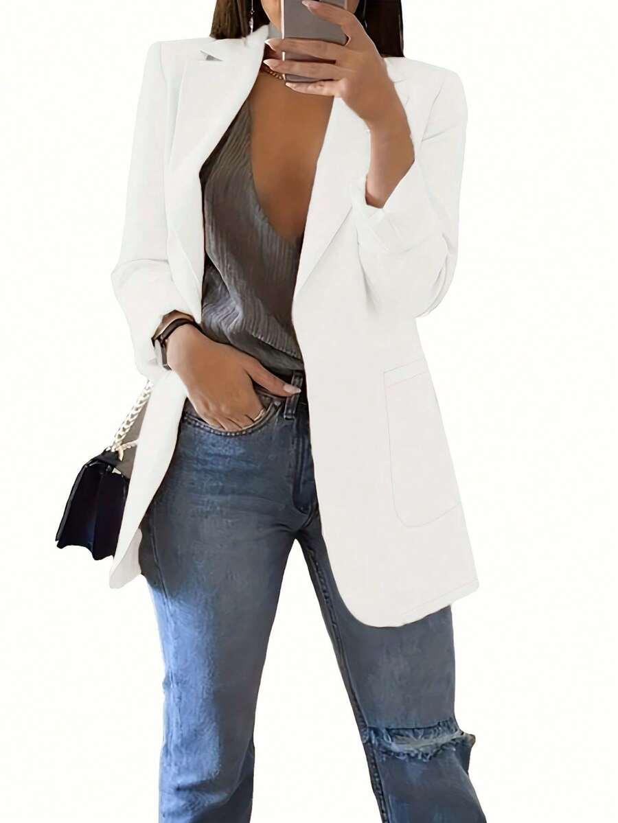 biała marynarka casual