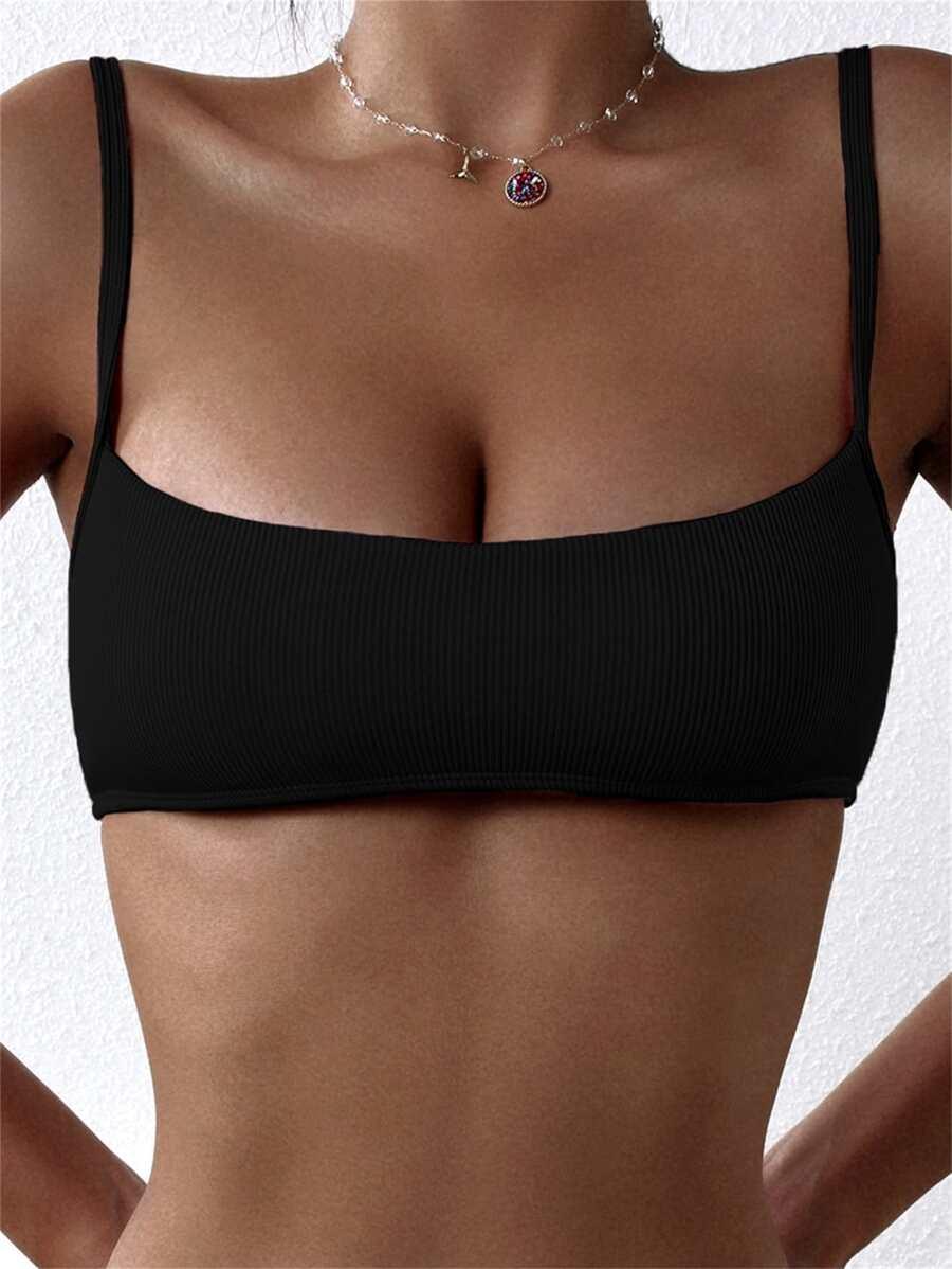 CZARNA GÓRA OD BIKINI TEKSTURA