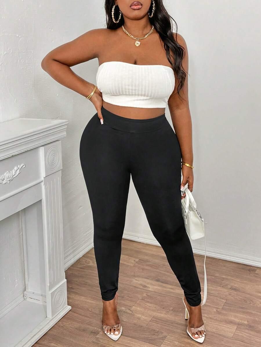CZARNE LEGGINSY WYSOKI STAN