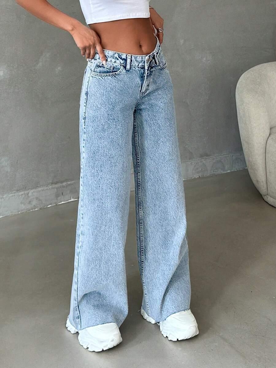 NIEBIESKIE SPODNIE JEANSY