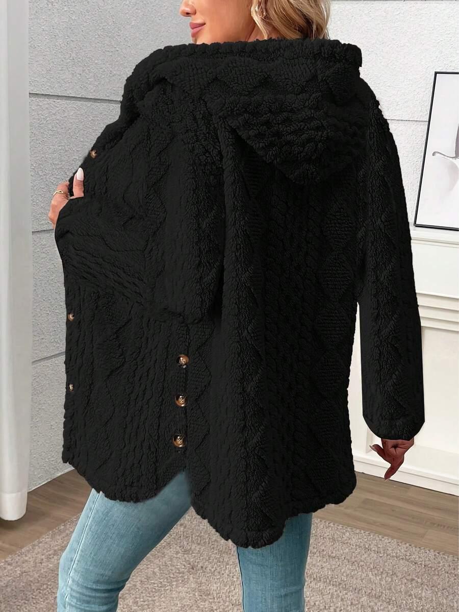 czarny sweter z kapturem