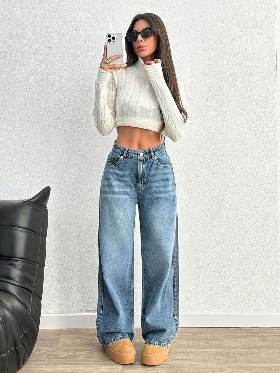 NIEBIESKIE SPODNIE JEANS