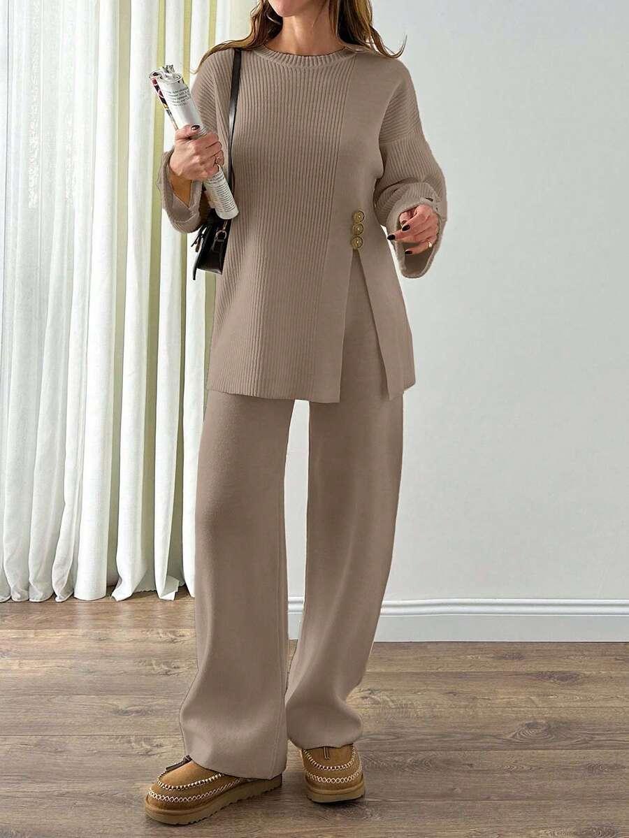 SWETER SPODNIE KOMPLET