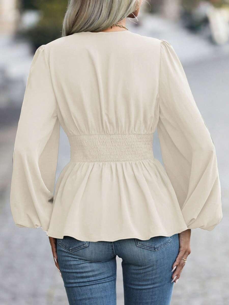 ELEGANCKA BLUZKA Z DŁUGIM RĘKAWEM