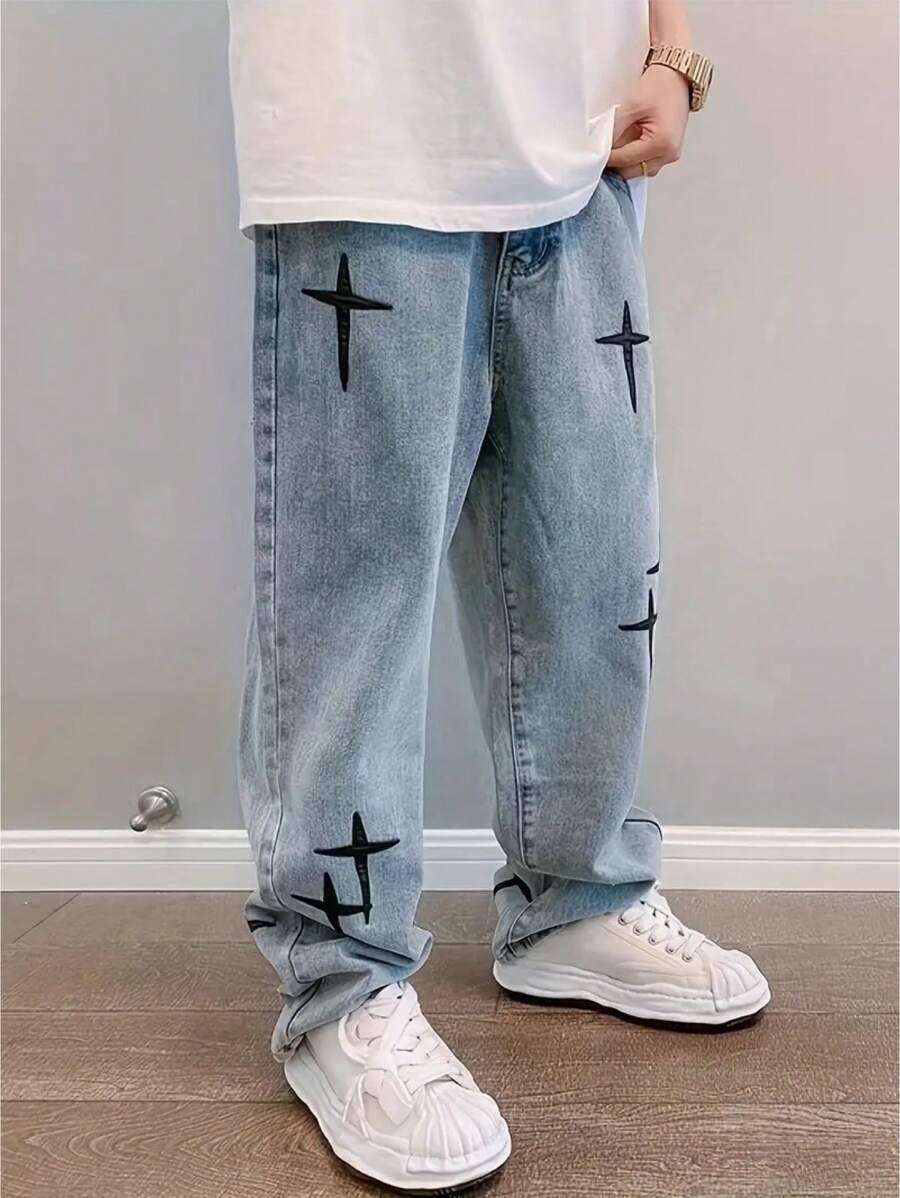 NIEBIESKIE SPODNIE JEANS