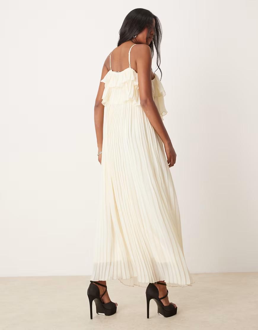KREMOWA PLISOWANA SUKIENKA
