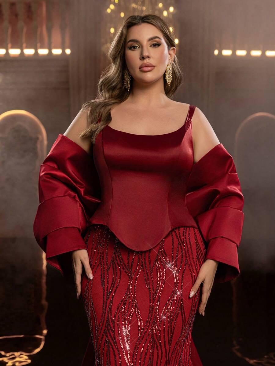 CZERWONA MAXI SUKIENKA