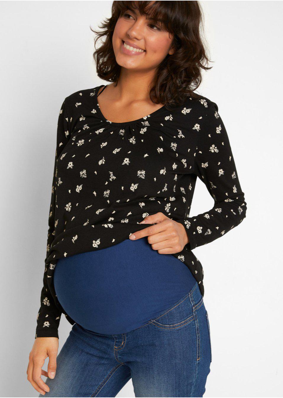 NIEBIESKIE CIĄŻOWE SPODNIE JEANS