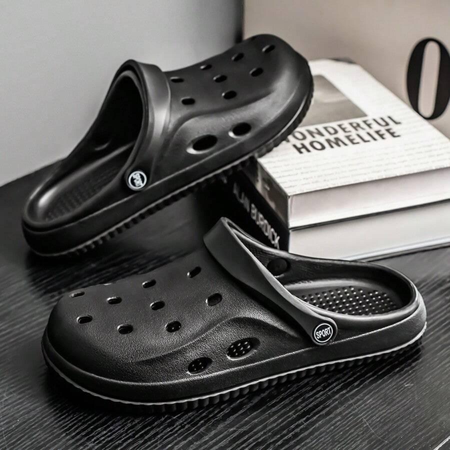 czarne klapki casual
