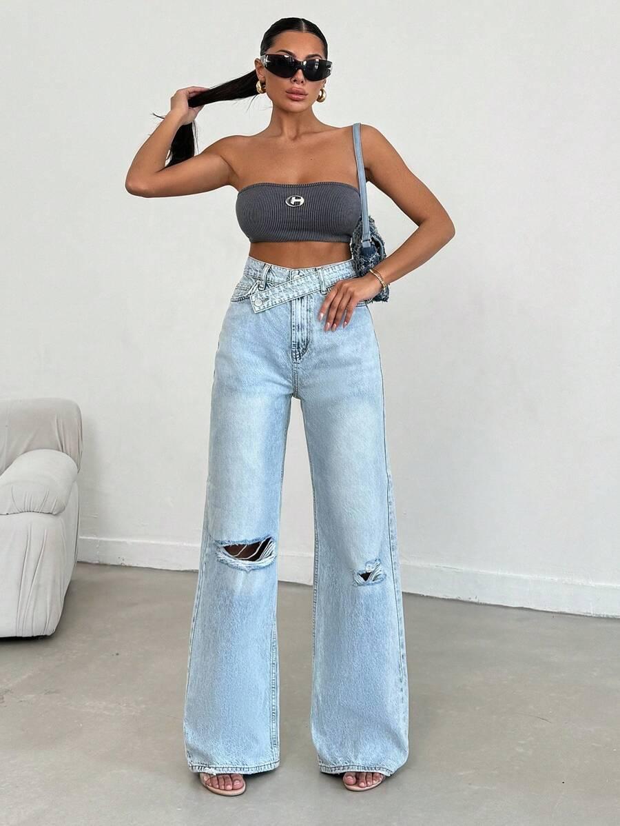 NIEBIESKIE SPODNIE JEANS 