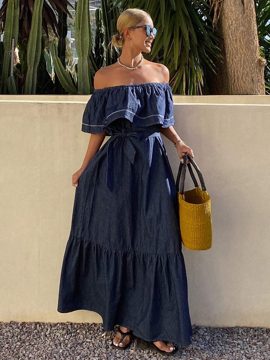 maxi sukienka jeans