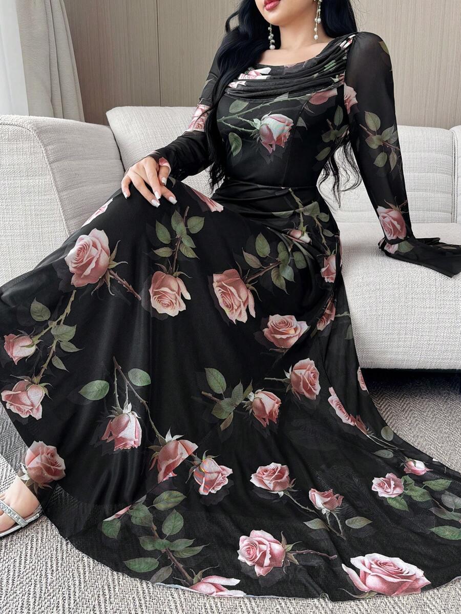 SUKIENKA DŁUGI RĘKAW PRINT