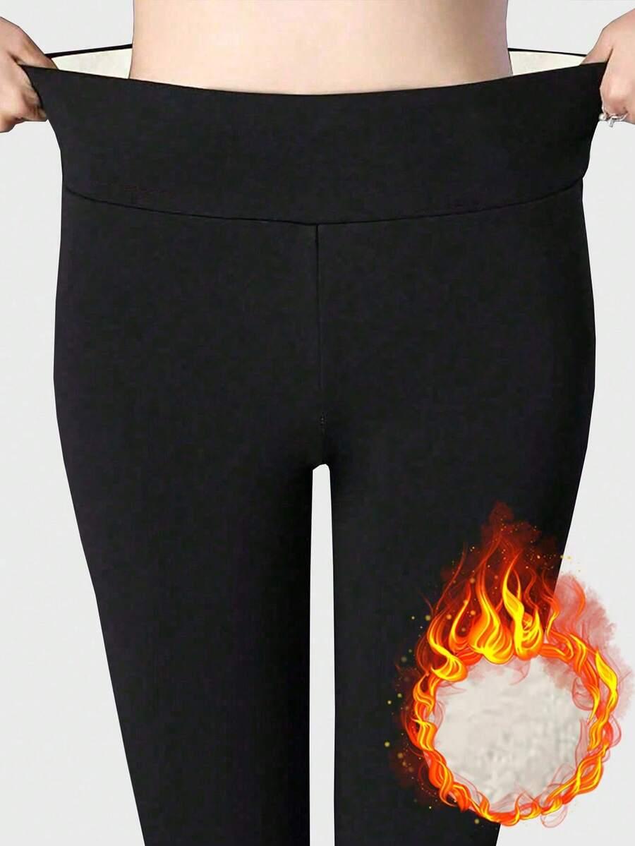 CZARNE OCIEPLANE Legginsy