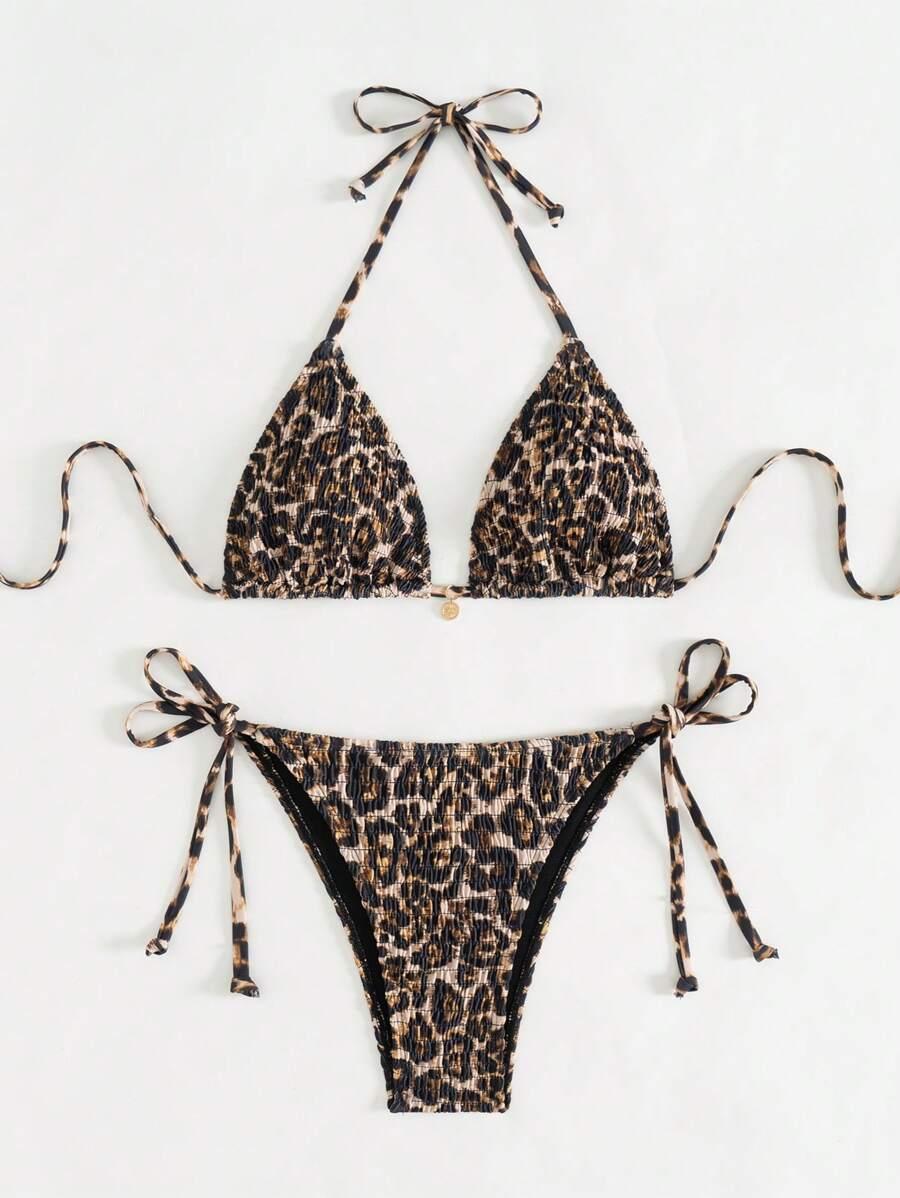 góra od bikini animal print 