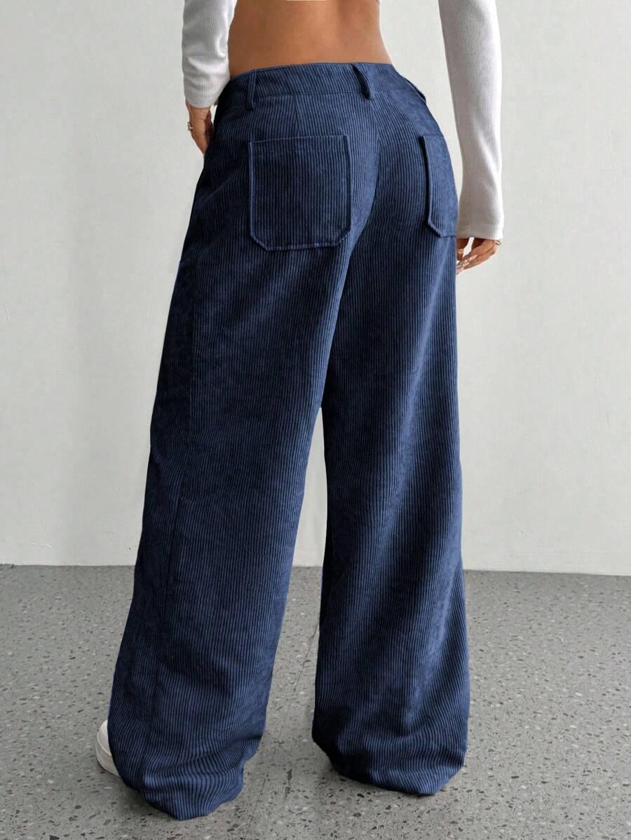 GRANATOWE SPODNIE CASUAL